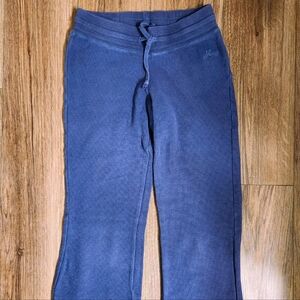 Anthropologie Joie Rare Thermal Knit Navy Flared Leg Sweatpants Size Small